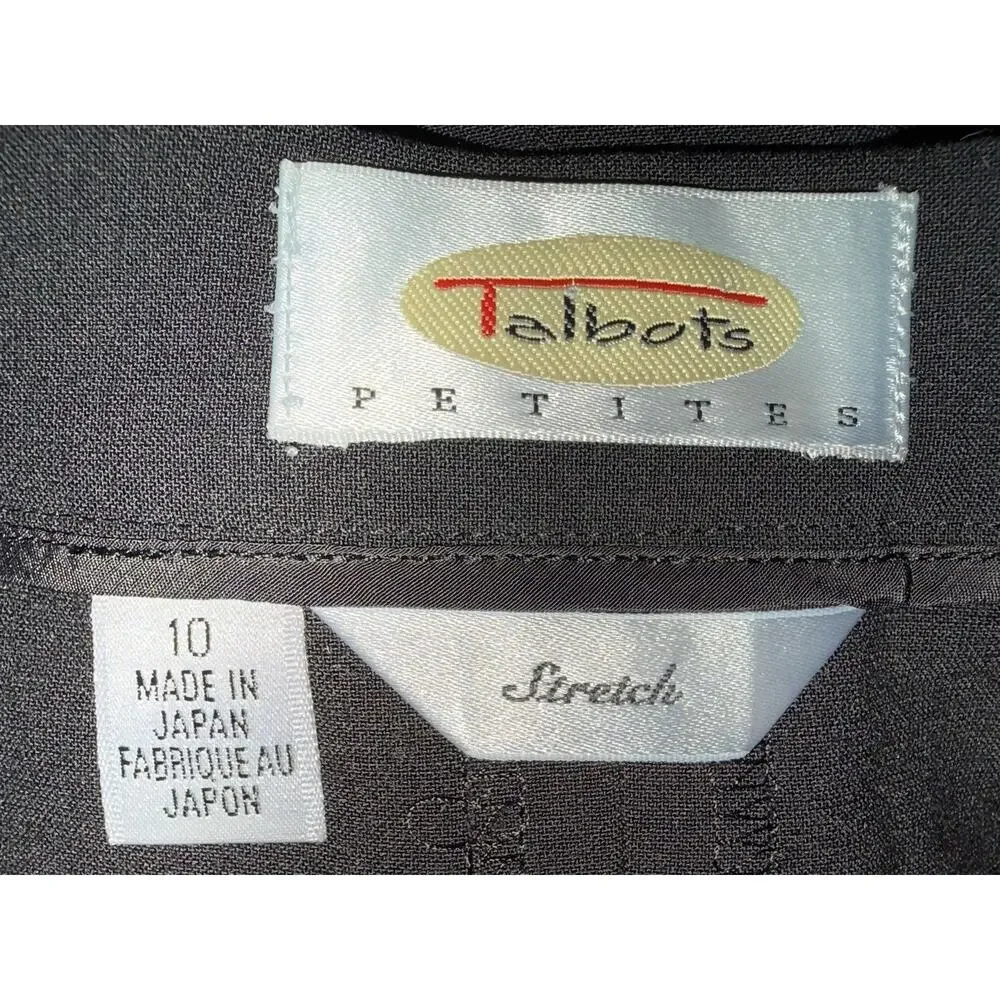 TALBOTS Petites Women's Rayon Blend Stretch Straight Pencil‎ Skirt Slit Size 10P